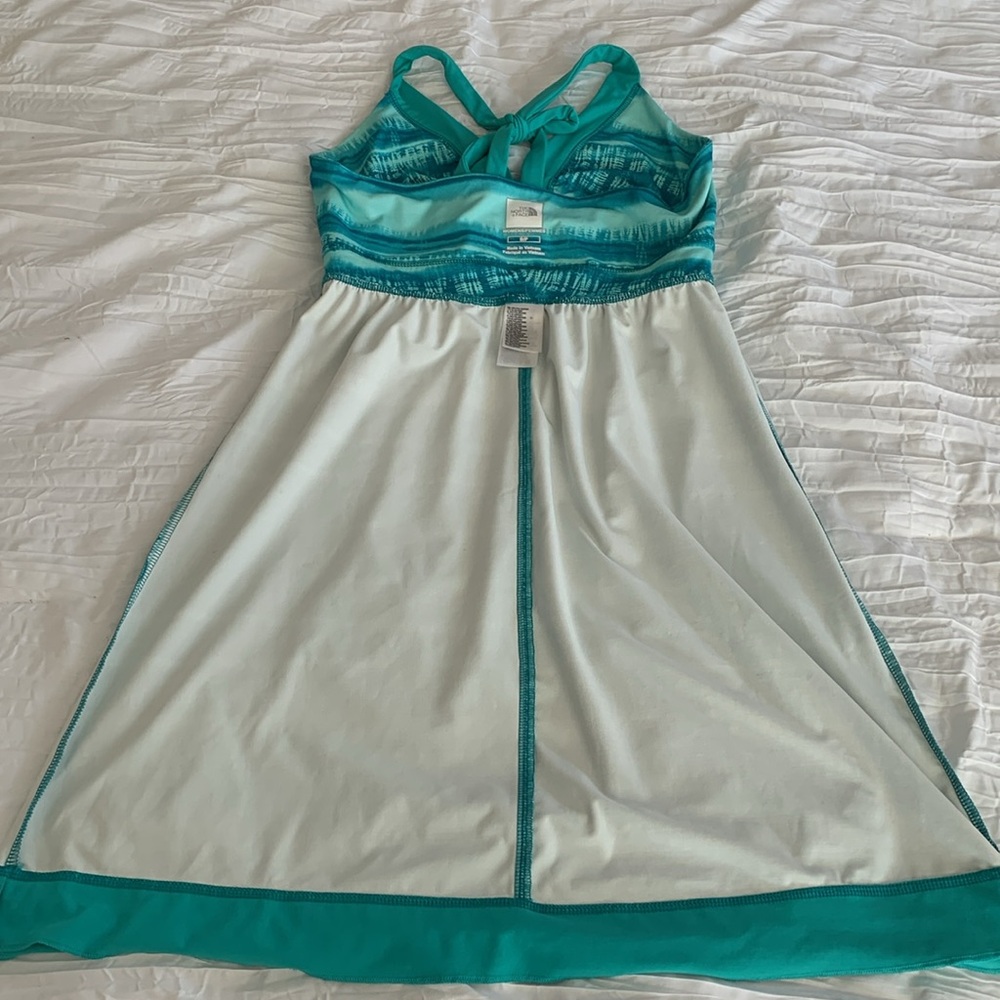 THE NORTH FACE Women’s‘Echo Lake’ Halter Dress UPF 50 Aqua Stripes‎ Beach S/P - Picture 6 of 14